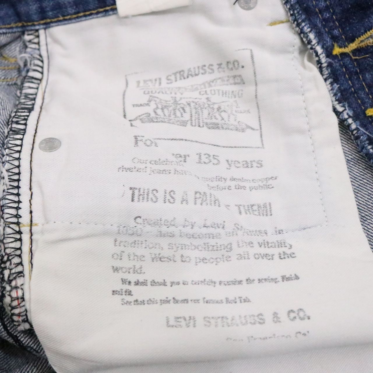 80s vintage Levi's リーバイス 503BXX 初期モデル 復刻 紙パッチ ビッグE 赤耳