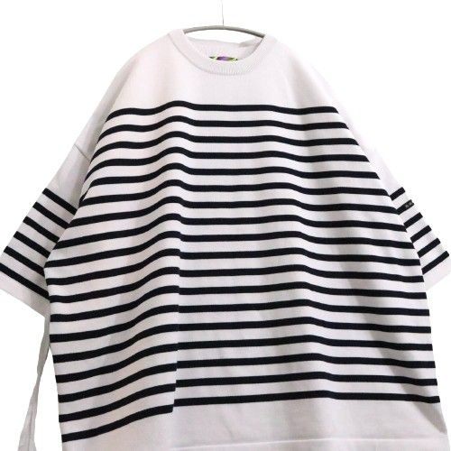 is-ness(イズネス) 25ss KNIT VENTI BORDER T-SHIRT
