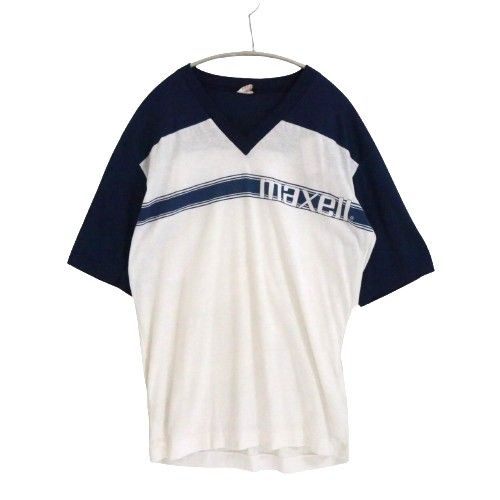 80s 90s vintage maxel マクセル カナダ製 シングルステッチ 企業ロゴ