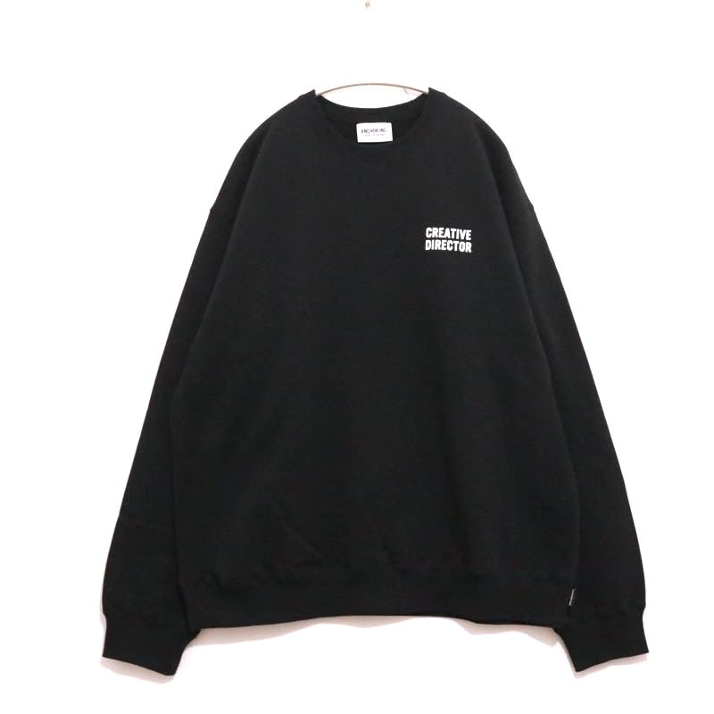 Anchor Inc. 25SS | Crewneck Sweatshirt "Black / Back Print"