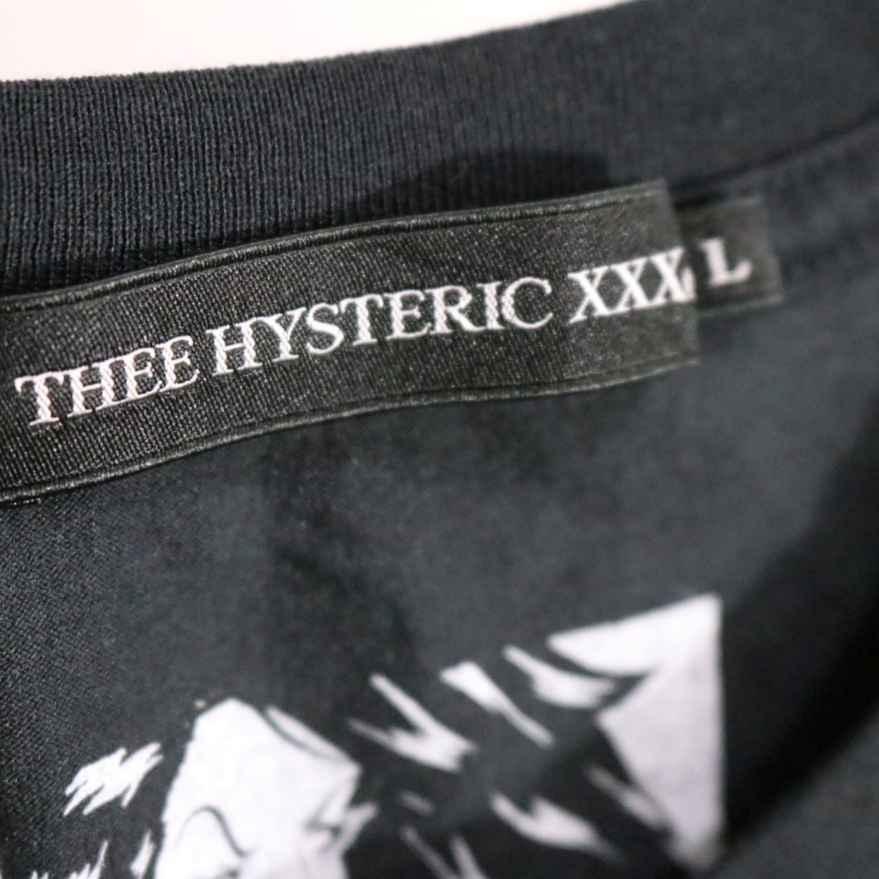 【中古A】THEE HYSTERIC XXX ジィヒステリックトリプルエックス L メンズ 半袖Tシャツ 19AW NIAGARA DETROIT 06193CT01 黒 グレー 中古A 古着