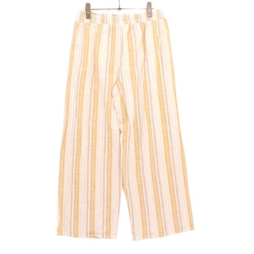 mlle GABRIELLE | Wide Easy Pants "Yellow Stripe" (Made in India)