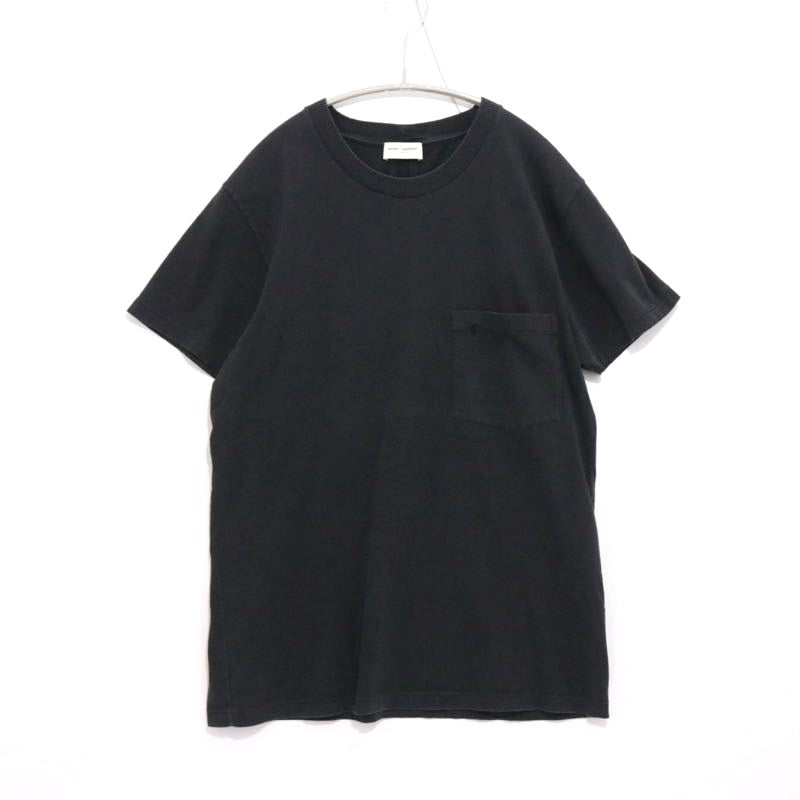Saint Laurent Paris | Washed Pocket T-shirt "Black"(T80O 396675 Y2OP1)