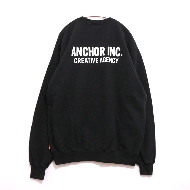 Anchor Inc. 25SS | Crewneck Sweatshirt "Black / Back Print"