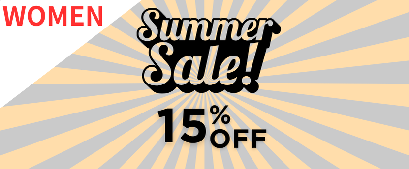 サマーセール15％OFF(レディース)