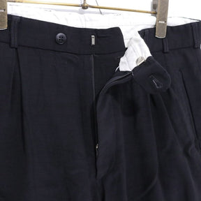 EURO VINTAGE 80s-90s | Bespoke 2Tuck Wide Tapered Slacks "GUTOS / Black"