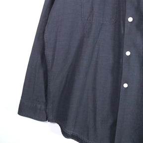 MADISONBLUE 19AW | HAMPTON Back Satin Shirt "Navy / Pearl Button" (MB194-5051PL)