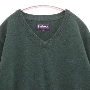 Barbour 18AW | Essential V-Neck Lambswool Jumper "Forest Green" (MKN1177GN78)