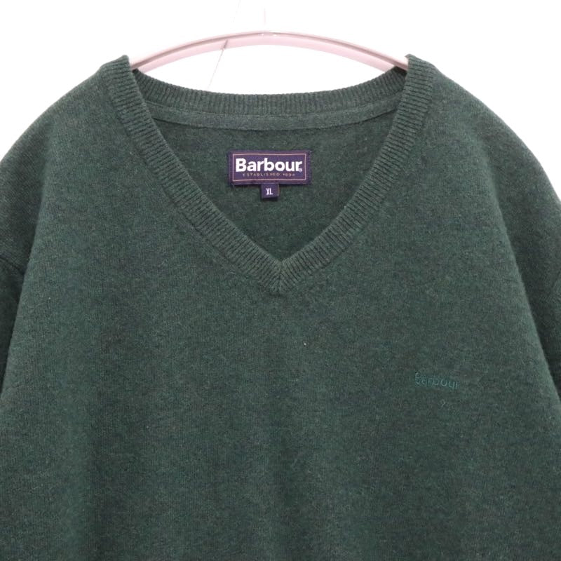 Barbour 18AW | Essential V-Neck Lambswool Jumper "Forest Green" (MKN1177GN78)