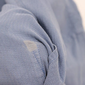 90s PERRY ELLIS | 100% Silk Open Collar Shirt "Classic Blue"