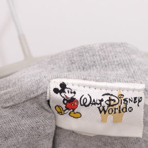 90s Vintage Disney | Walt Disney World Mickey Mouse Embroidery T-Shirt "Grey" Made in USA