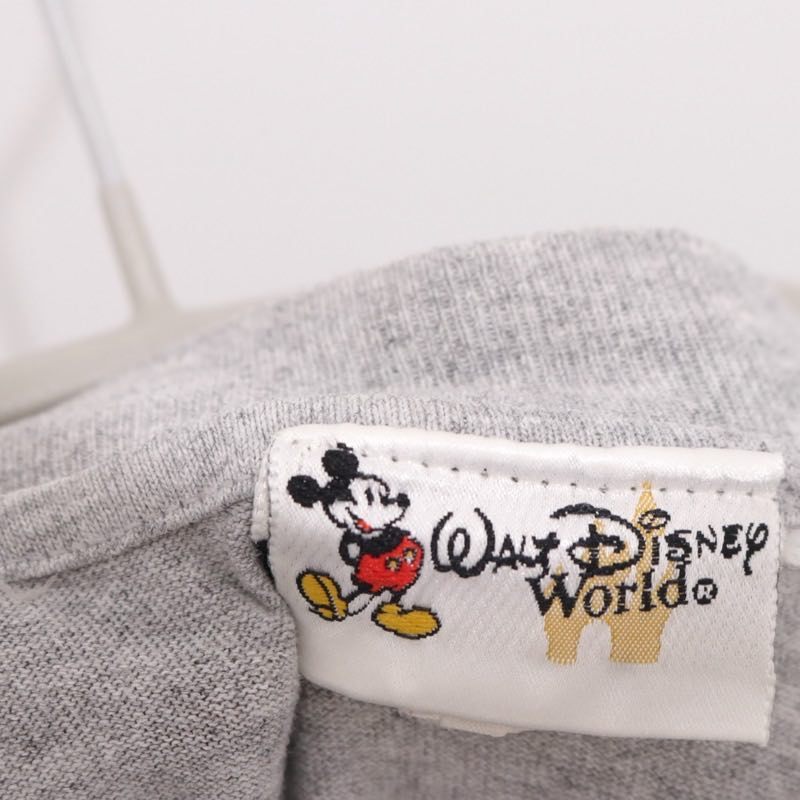 90s Vintage Disney | Walt Disney World Mickey Mouse Embroidery T-Shirt "Grey" Made in USA