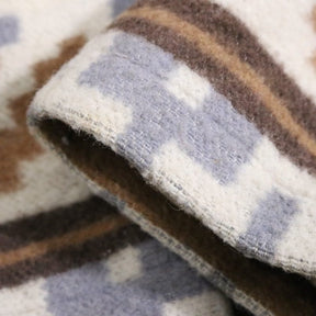 WAGE SCALE | Native Pattern Insulated Wool Jacket "Brown/Multi"