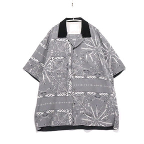 sacai 20SS | Dr. Woo Bandana Print Open Collar Shirt "Gray" (20-02337M)