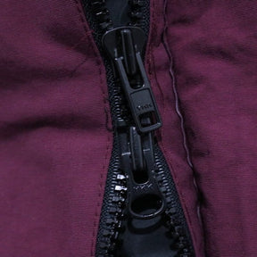 KIKWEAR 90s | Made in USA Insulated Nylon Jacket "Burgundy" (Double Zip)