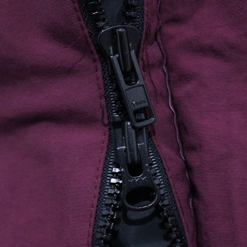 KIKWEAR 90s | Made in USA Insulated Nylon Jacket "Burgundy" (Double Zip)