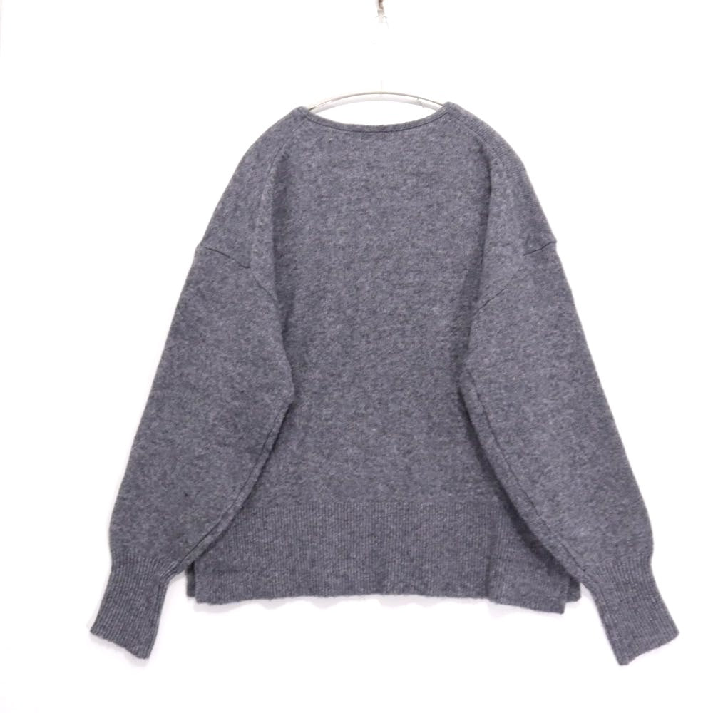 Discoat 24AW | Melange Yarn Deep V Pullover "Gray" (DCZ10A2305A0001)