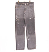Johnbull | Slim Fit Grey Denim Pants "Paint Custom"