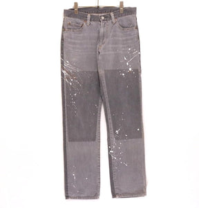 Johnbull | Slim Fit Grey Denim Pants "Paint Custom"