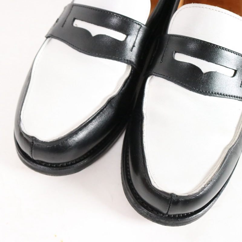 Berwick 1707 | Bicolor Coin Loafer "Black & White" (4456)