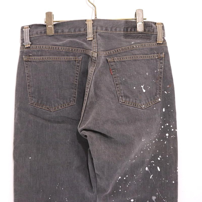 Johnbull | Slim Fit Grey Denim Pants "Paint Custom"
