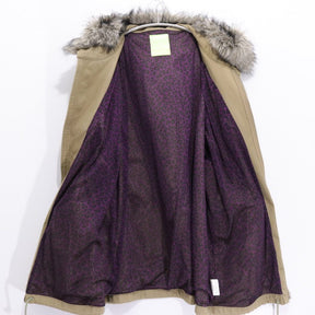 SWAGGER | Military fur-hooded mid-length coat "Beige" (SWGJKT-264)