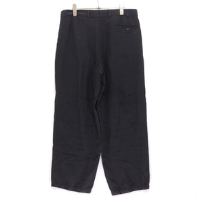 EURO VINTAGE 80s-90s | Bespoke 2Tuck Wide Tapered Slacks "GUTOS / Black"