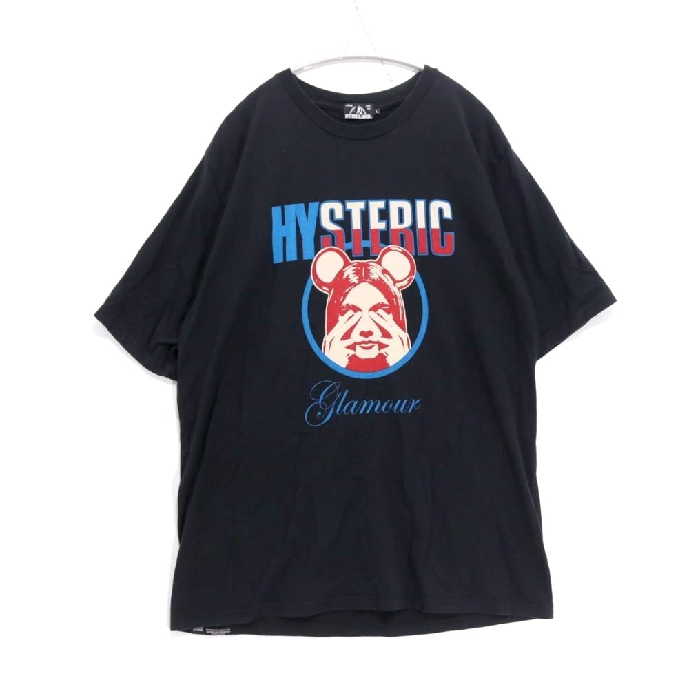 HYSTERIC GLAMOUR × MEDICOM TOY 20AW |  "BE@R & GIRL'S FACE 2020" T-Shirt "Black" (02202CT21)
