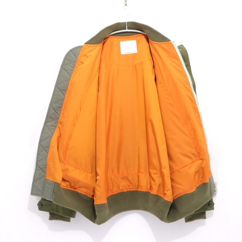 sacai 25SS | WTAPS Cotton Back Satin Jacket 02 "Khaki" (25-03694M)