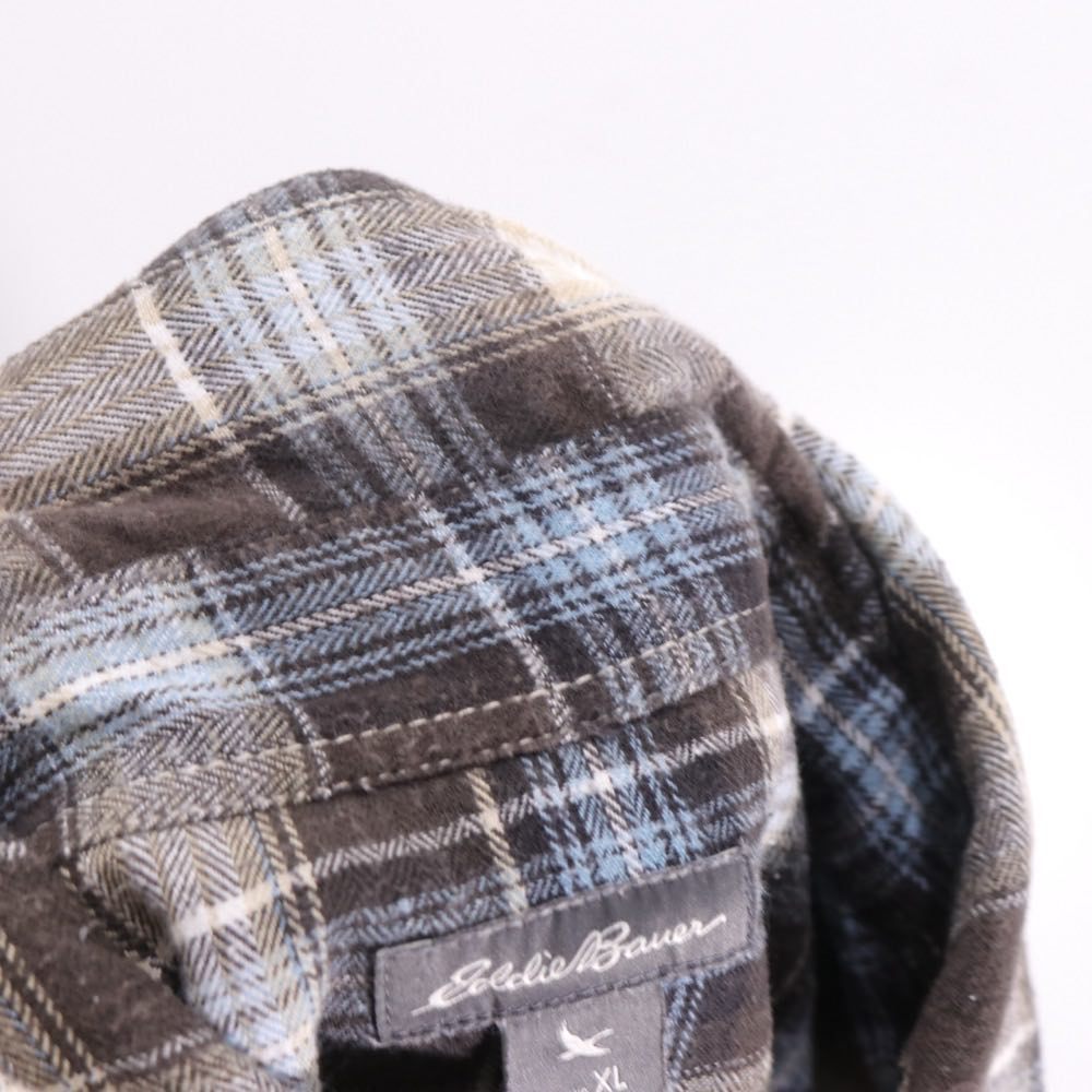 Eddie Bauer 00s | Check Western Shirt "Brown Blue"