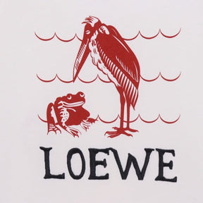 LOEWE 19AW | William De Morgan Frog Print T-Shirt "White/Burgundy"