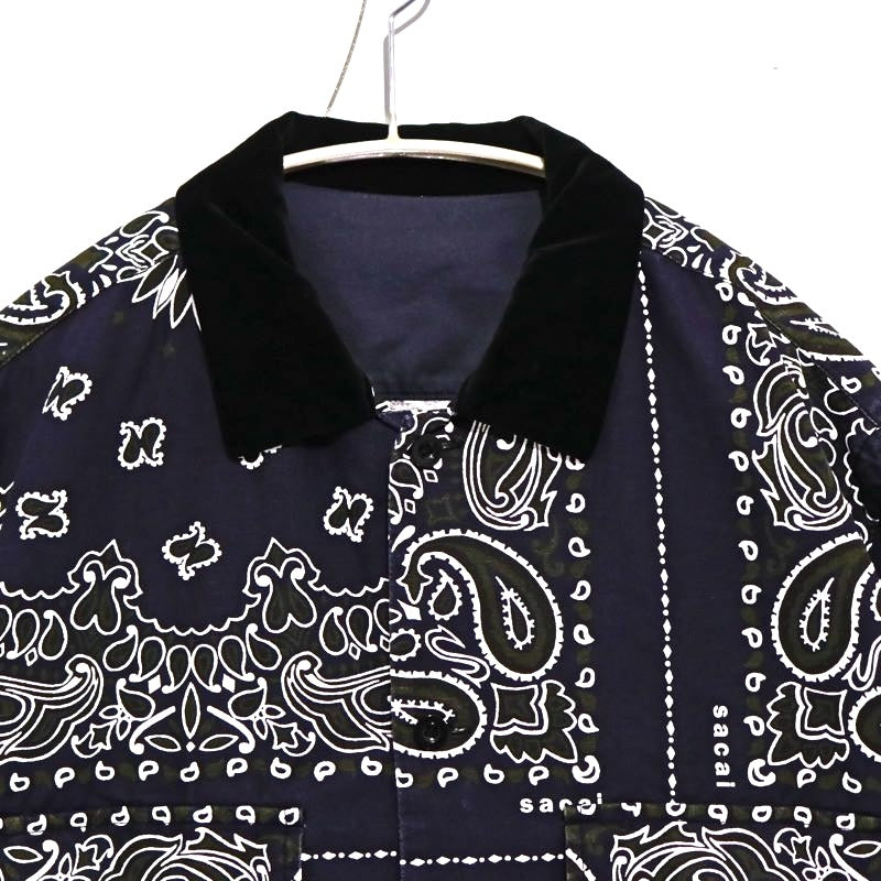 sacai 23SS | Bandana Print Shirt "Navy" (23-03153M)