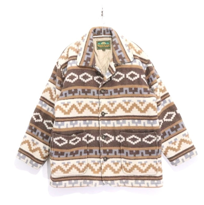 WAGE SCALE | Native Pattern Insulated Wool Jacket "Brown/Multi"