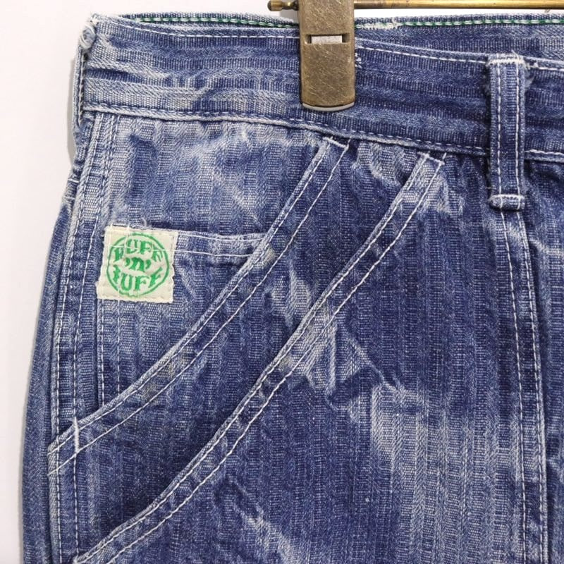HECTIC | Herringbone Bush Pants "Paint Custom" Wide Straight