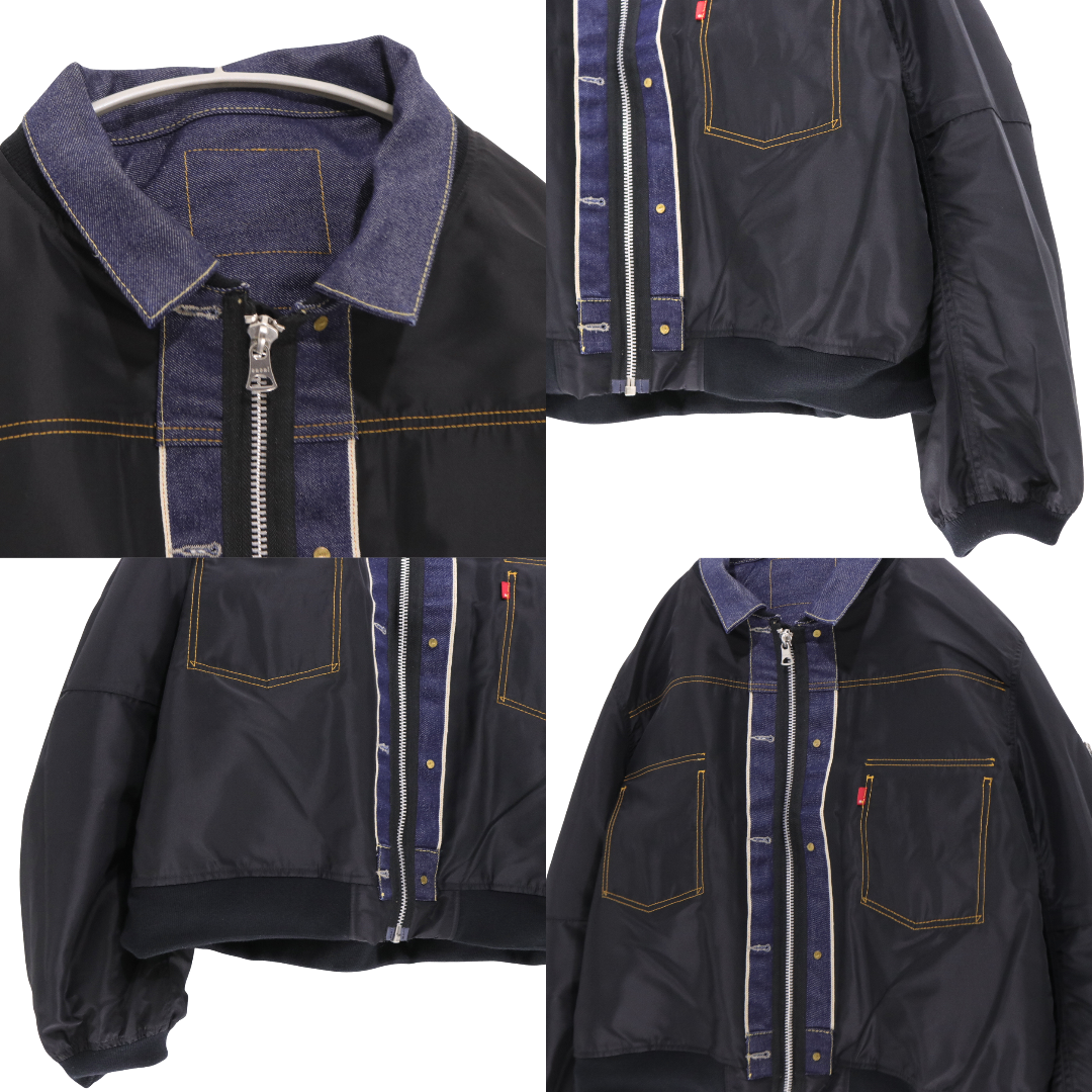 Levi's x sacai 25SS | Men's Denim x Nylon Twill Reversible Blouson "Indigo / Black"