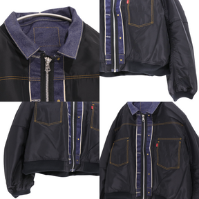 Levi's x sacai 25SS | Men's Denim x Nylon Twill Reversible Blouson "Indigo / Black"