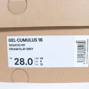 ASICS | GEL-CUMULUS 16 "Cream / Clay Grey" (1203A733-101)