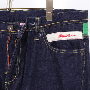 SQUARE | Mixed Material Patchwork Denim Pants "Straight"