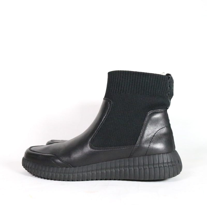 GEOX 20AW | D NOOVAE A "Black / Knit & Leather" (D04GAA / D02GAA)