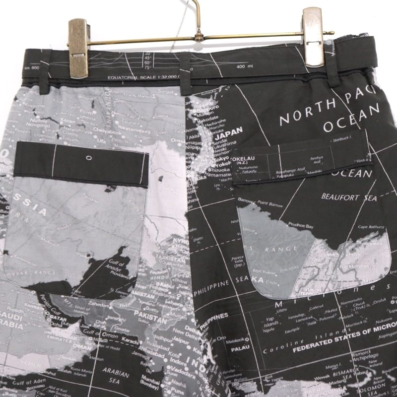 sacai 20SS | World Map Short Pants "Black" (20-02303M)
