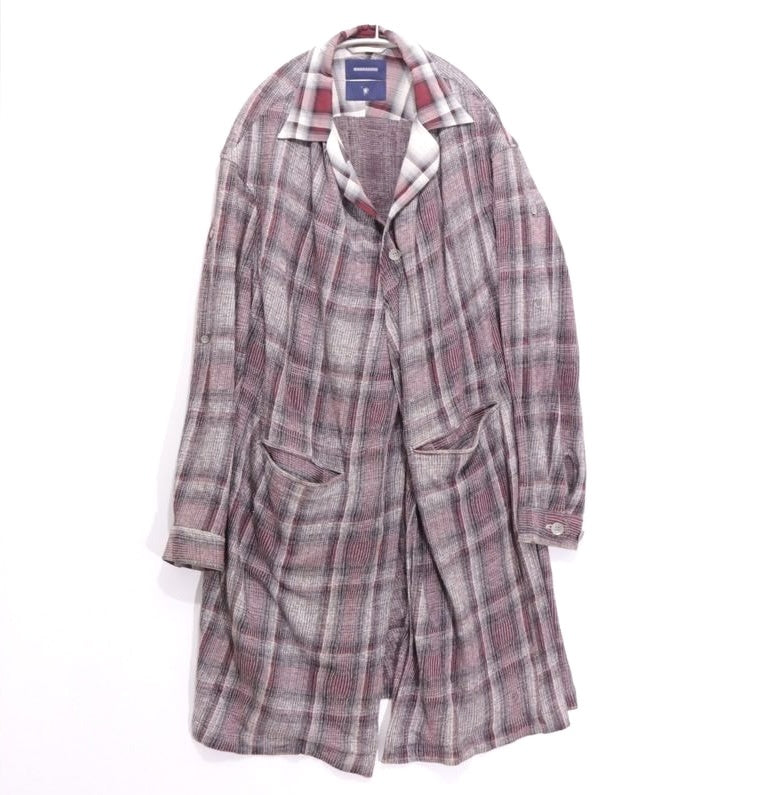 MIHARAYASUHIRO 17SS | Flannel Check Long Shirt Coat (71091178)