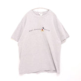 90s Vintage Disney | Walt Disney World Mickey Mouse Embroidery T-Shirt "Grey" Made in USA