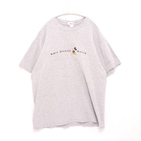 90s Vintage Disney | Walt Disney World Mickey Mouse Embroidery T-Shirt "Grey" Made in USA