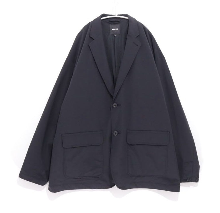 BEAMS | Nylon Mesh-Lined Oversized Jacket "Black"(11-16-1309-803)