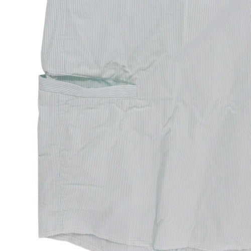 MACKDADDY | Open Collar Stripe Shirt "Green/White"