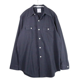 MADISONBLUE 19AW | HAMPTON Back Satin Shirt "Navy / Pearl Button" (MB194-5051PL)