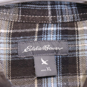 Eddie Bauer 00s | Check Western Shirt "Brown Blue"