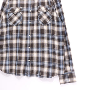 Eddie Bauer 00s | Check Western Shirt "Brown Blue"