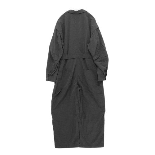 ETRE TOKYO 24SS | Belted Nylon Jumpsuit "Black" (1224530112-0)