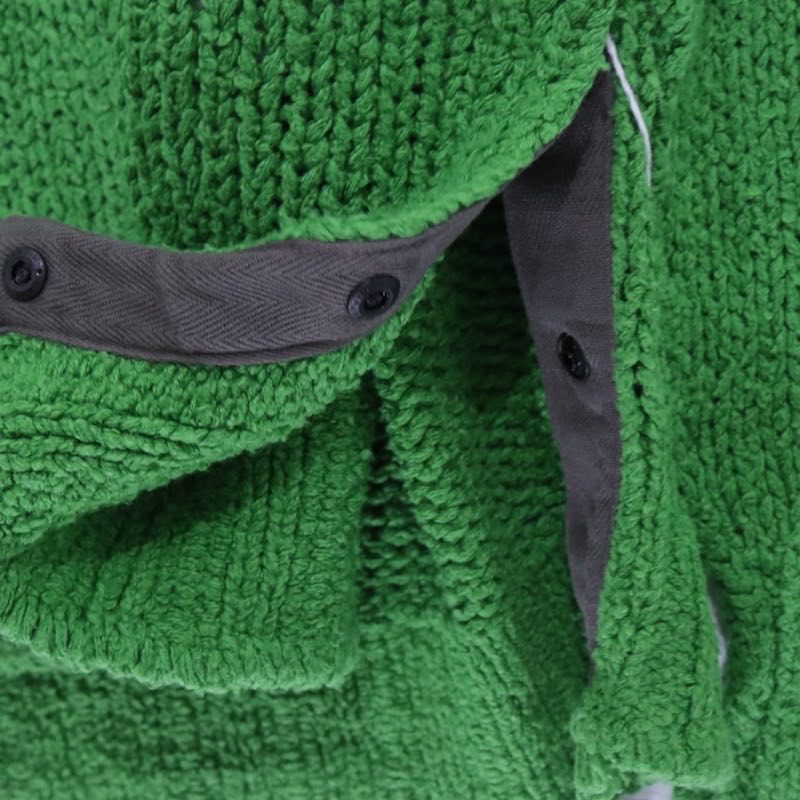 sacai 23SS | Inside-Out Destroyed Cotton Knit Pullover "Green" (23-03015M)